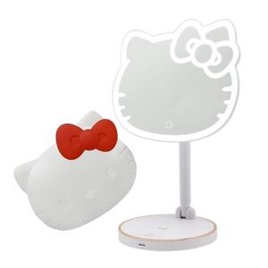 Hello Kitty LED Rechargeable Makeup Mirror + Wireless Compact Bundle